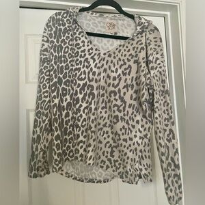Chaser Snow Leopard Print Hoodie